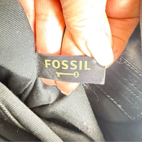 Fossil Shoulder Bag Sasha Black Pebbled Leather Crossbody Bag - Picture 8 of 16
